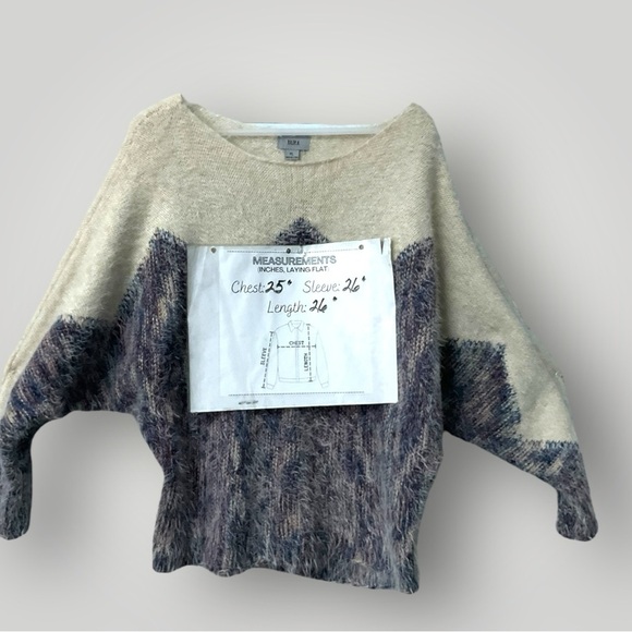 YAIRA Cream Knit Sweater SZ XL Fuzzy Round Neck Preppy Comfy Casual Women Winter - Picture 7 of 7